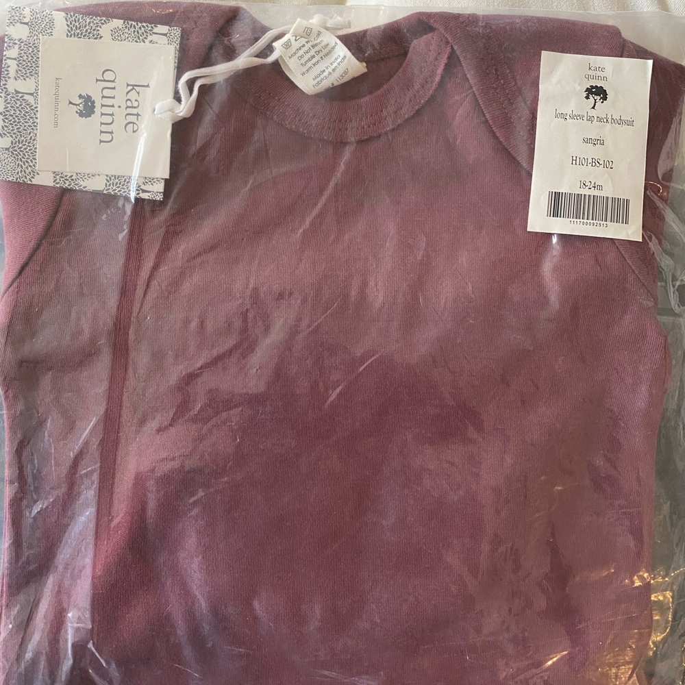 Kate Quinn lapneck long sleeve bodysuit in Sangria
